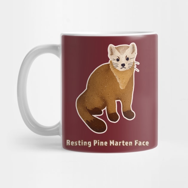 Resting Pine Marten Face by Annelie